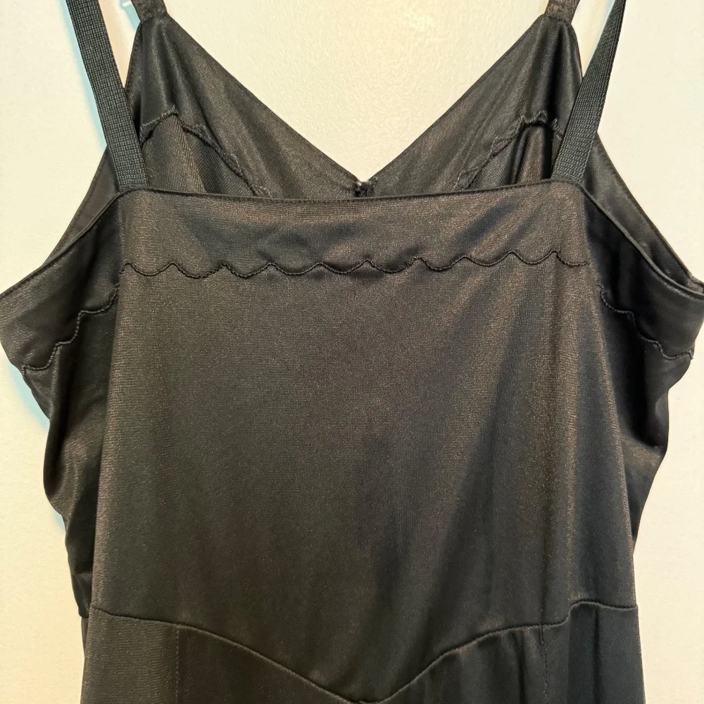 Vintage Sears Black Full Dress Slip Size 34 Tall Adjustable Straps - Picture 8 of 11